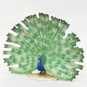 Goebel figure of a peacock in full display