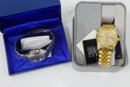 Gent's Tissot Seastar quartz stainless steel wristwatch and a gent's Nautique gilt metal wristwatch