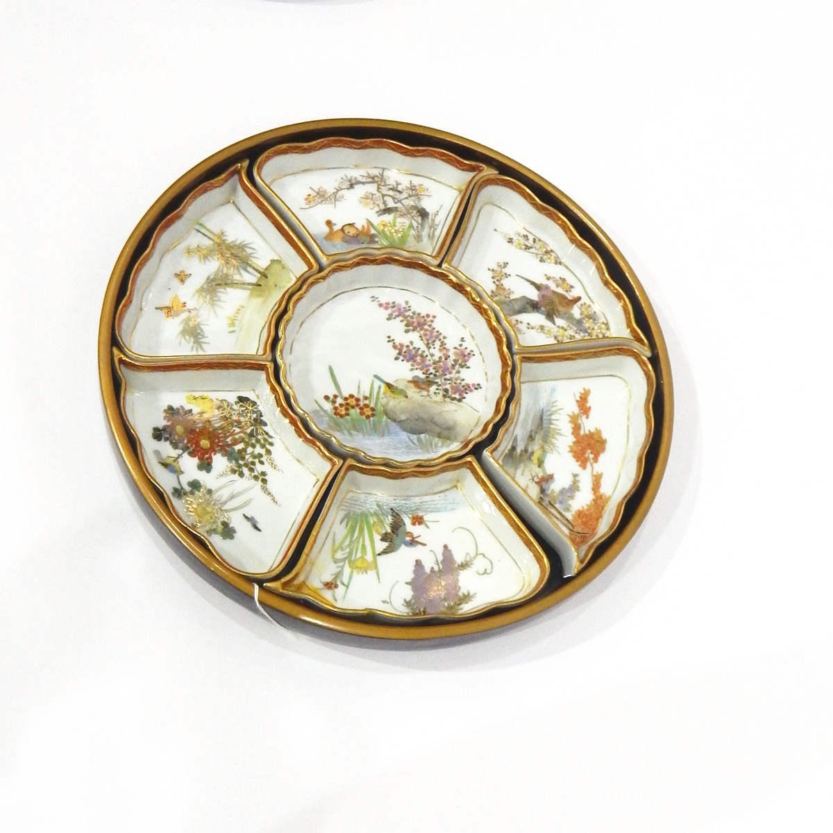 Japanese porcelain hors d'oeuvres set of seven pieces,