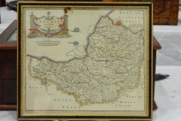 Old map of Somersetshire by Robert Morden,