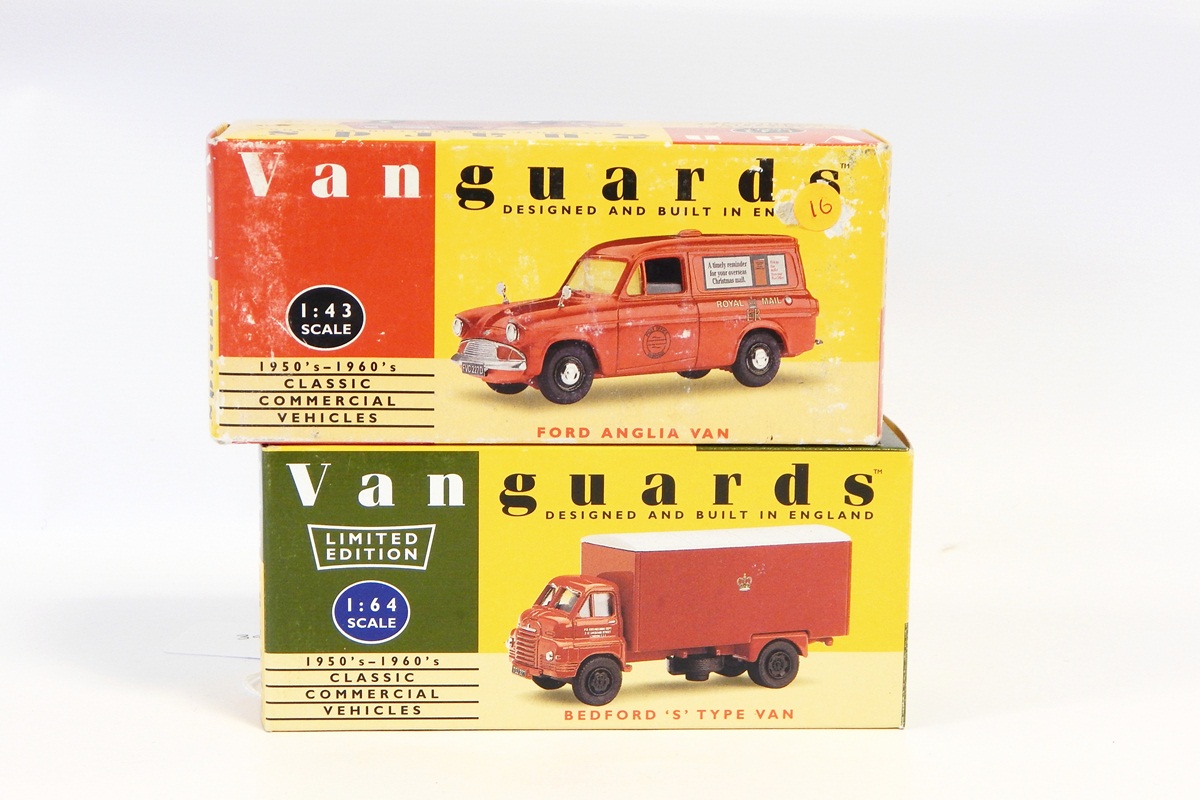 Four Vanguards boxed vehicles and three Lledo boxed vehicles