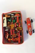 Quantity of diecast farm toys including Dinky Halesowen farm trailer 320,