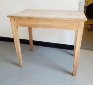 19th century stripped mahogany kitchen table,