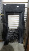 Two cast iron bedroom fire grates