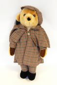 Merrythought 'Detective' bear made exclusively for Harrods, mohair, soft body,