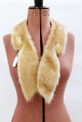 Two blond mink collars and a vintage three-quarter length squirrel coat (3)