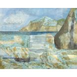 Annette (20th century) Mixed media Coastal scene, signed in pencil on the mount,