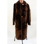 Large full-length vintage beaver fur coat