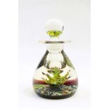 Caithness perfume bottle with spatter decoration, cased,