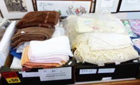 Quantity of table linen including tablecloths, napkins, tea towels, etc.