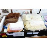 Quantity of table linen including tablecloths, napkins, tea towels, etc.