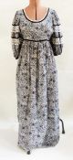 Gina Fratini black and white maxi dress with full sleeves,