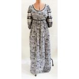 Gina Fratini black and white maxi dress with full sleeves,