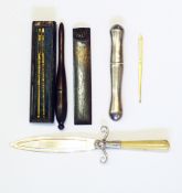 Victorian ebony needle case of rectangular form,