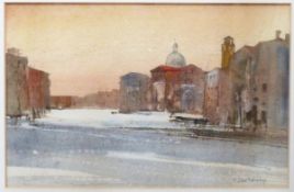 Gwilym John Blockley (1921-2002) Watercolour "Evening Grand Canal, Venice", signed lower right,
