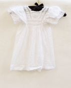 Gros grain cotton child's dress/coat embroidered with cotton ribbon detail,