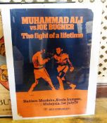 Colour poster for Mohammed Ali -v- Joe Bugner "The Fight of a Lifetime" at Stadium Merdeka,