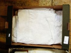 Large linen 'Peace Cloth' and other table linens, etc.