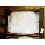 Large linen 'Peace Cloth' and other table linens, etc.