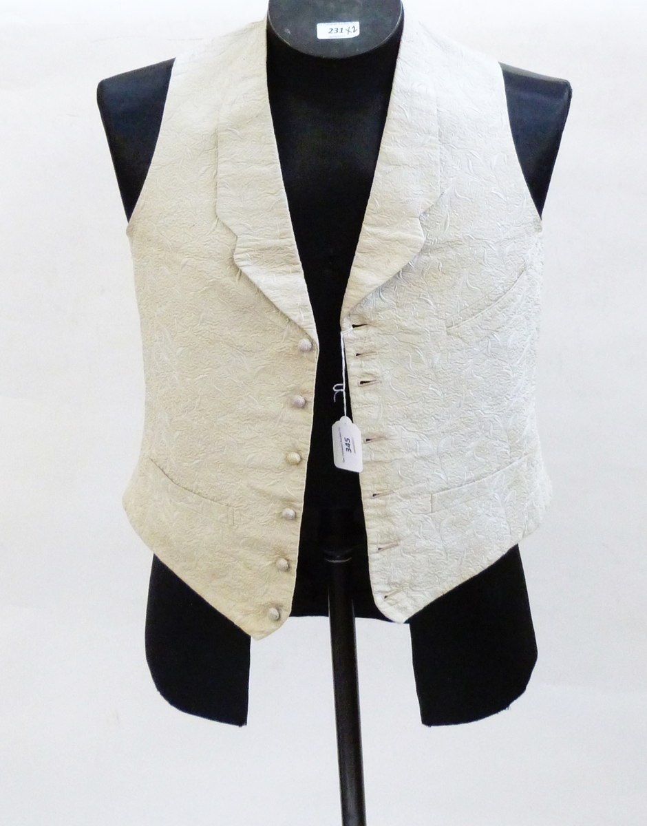 Early 20th century satin waistcoat with satin buttons