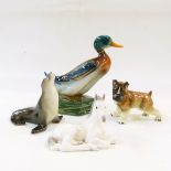 11 various USSR Midwinters and other ceramic animals to include Midwinters deer, USSR tiger cub,