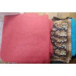 Various dress lengths of material including a pink wool tweed (1 box)