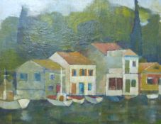 Sheila Cripps (20th century) Oil on board "Paxos", 34cm x 44cm,