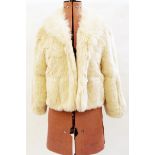 Elizabeth Emmanuel faux-fur cream jacket lined with satin,