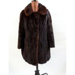 Double-breasted vintage mink coat circa 1970's