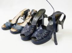 Two pairs of 1940's/50's vintage shoes, one pair marked 'A Welcome Style by Olivers',