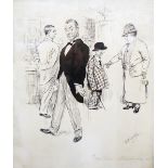 W McGregor (early 20th century) Three pencil sketches and four pen and ink sketches,