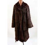 Full-length Canadian squirrel vintage fur coat
