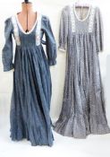 Six various cotton and lace trimmed Laura Ashley maxi dresses,