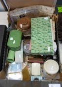 Quantity of vintage compacts including Coty, various 4711 eau de cologne bottles,