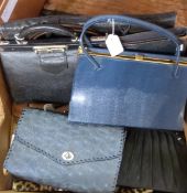 Quantity of leather and other vintage handbags,