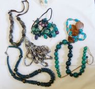 Large quantity of glass bead and other necklaces