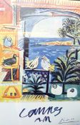 After Pablo Picasso Henri Deschamps Lithographic poster "Cannes AM",