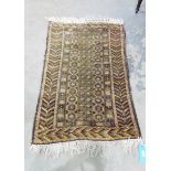 Eastern wool rug, in browns, blues and beige,