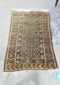 Eastern wool rug, in browns, blues and beige,