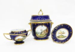 Late 18th century part dessert service, possibly Worcester,