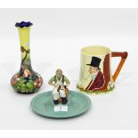 Crown Devon Fieldings John Peel musical mug, a Beswick pottery ashtray surmounted by a cobbler,