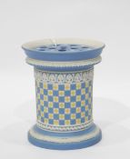 19th century Wedgwood three-colour jasper dip pot-pourri vase with pierced cover,