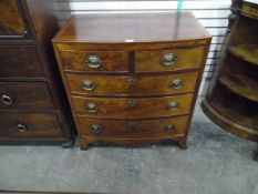 19th century mahogany small chest,