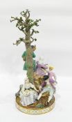 Early 19th century Meissen Pastoral Bliss porcelain group after a model by Acier & Schoenheit,