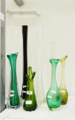 Bohemian-style glass specimen vases (7)