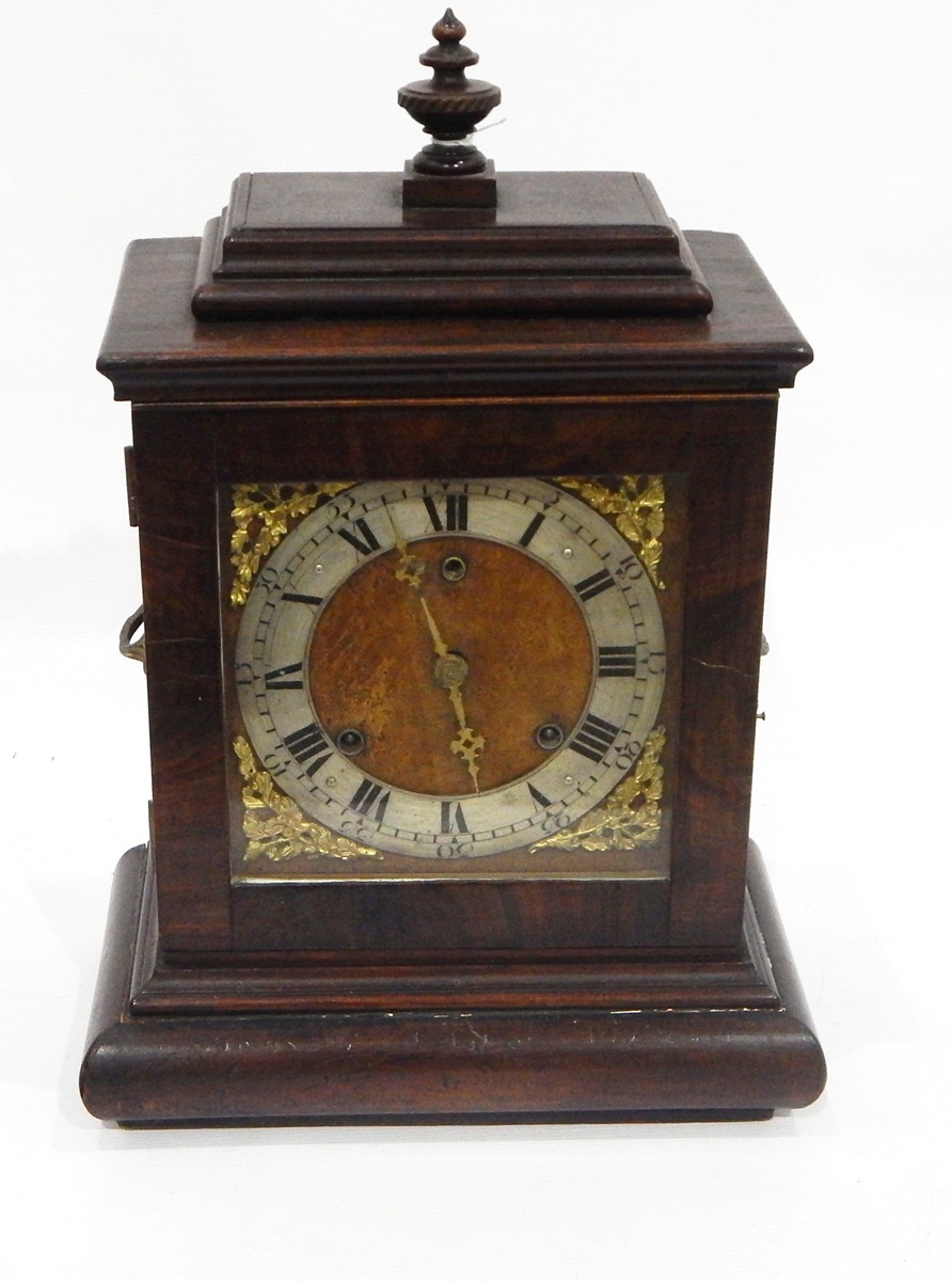 Regency-style mahogany bracket clock with urn finial, - Image 2 of 2