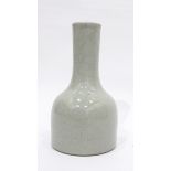 Chinese celadon vase of squat bottle form, character marks to base,