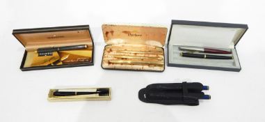 Conway Stewart 28 fountain pen in black plastic case, with 14ct gold nib, in original box,