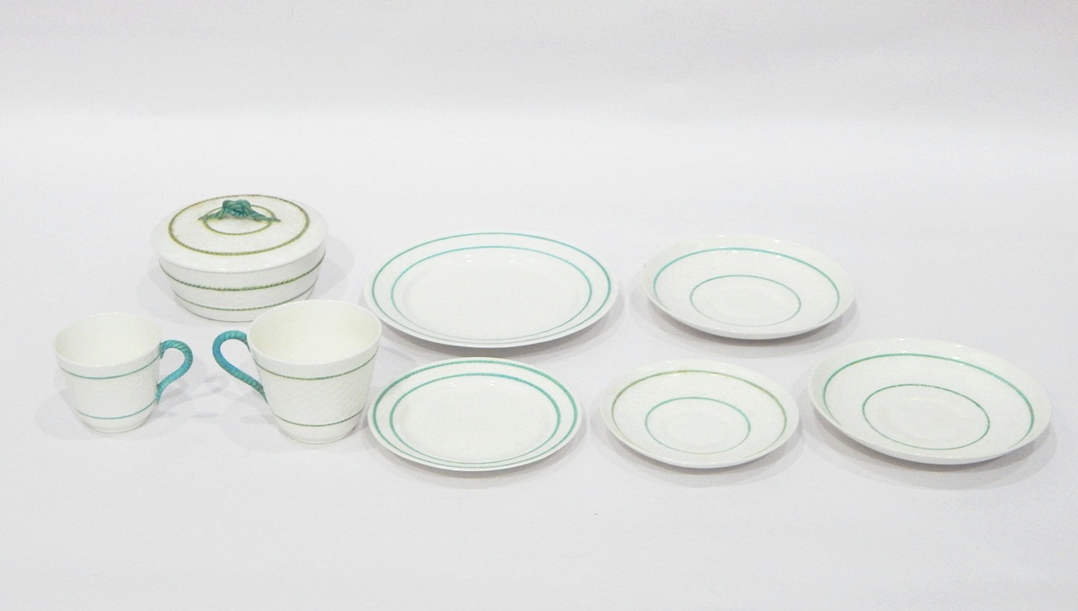 Late Victorian porcelain part tea/coffee service comprising tea cups, coffee cups, saucers, - Image 4 of 4