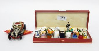 Corgi 'Chitty Chitty Bang Bang' car model and a small quantity of thimbles including metal examples